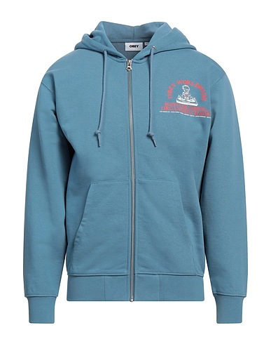 OBEY Hooded sweatshirt Light blue 80% Cotton, 20% Polyester