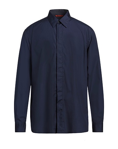 BARENA Solid colour shirt Bright blue 100% Cotton