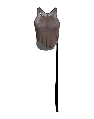 DRKSHDW by RICK OWENS Tank top Khaki 100% Cotton