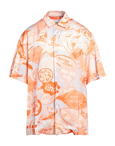 JIL SANDER Patterned shirt Salmon pink 100% Viscose