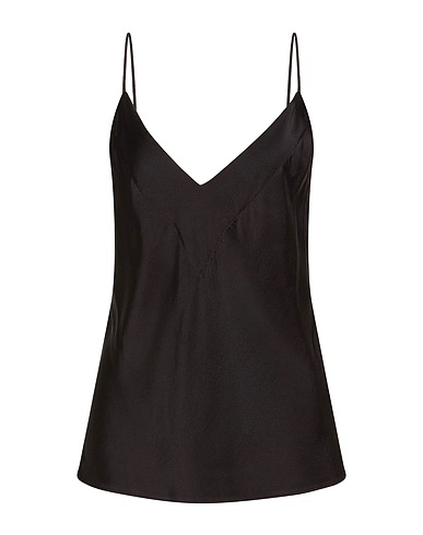 FORTE_FORTE Top NERO 96% Silk, 4% Elastane