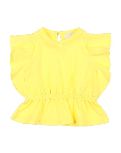 FUN & FUN T-shirt Yellow 95% Rayon, 5% Elastane