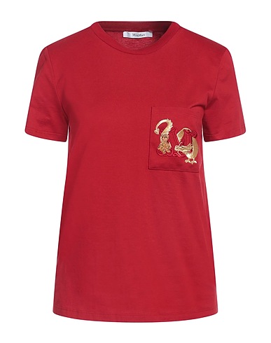 MAX MARA T-shirt Bordeaux 100% Cotone