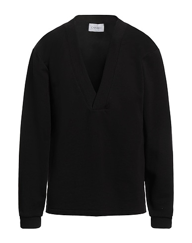 ÇANAKU Sweatshirt Schwarz 100% Baumwolle