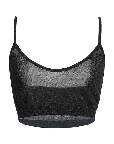 FEDERICA TOSI Top Nero 70% Viscosa, 15% Poliestere, 15% Poliestere metallizzato