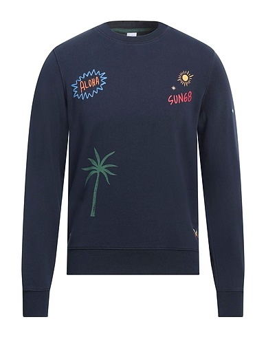 SUN 68 Sweatshirt Midnight blue 100% Cotton