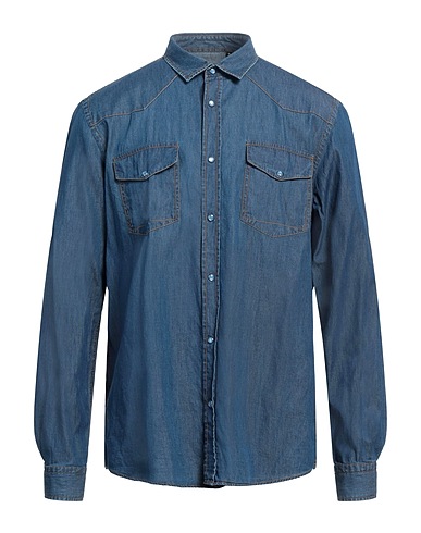LIU •JO MAN Denim shirt Blue 100% Cotton