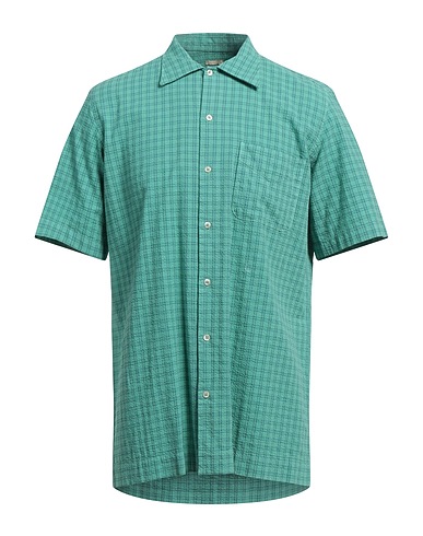 MASSIMO ALBA Checked shirt Green 100% Cotton