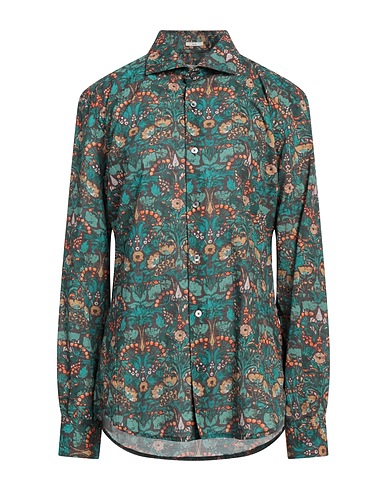 OGNUNOLASUA by CAMICETTASNOB Camisa estampada Café 52% Lyocell, 48% Algodón