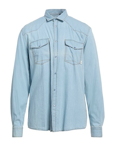 LIU •JO MAN Denim shirt Blue 100% Cotton