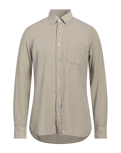 TOM FORD Solid color shirt Khaki 93% Cotton, 7% Cashmere