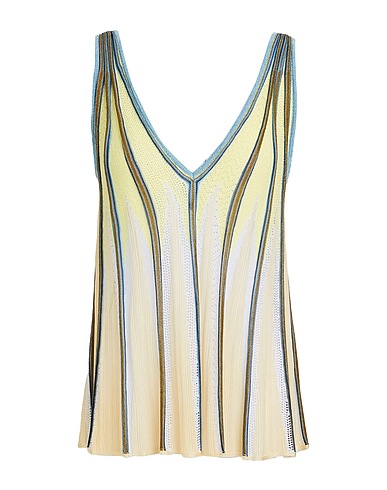 FORTE_FORTE Top Pastel yellow 80% Viscose, 10% Cotton, 4% Polyamide, 4% Polyester, 2% Metallic fiber
