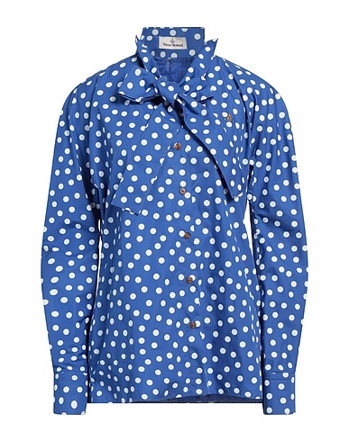 VIVIENNE WESTWOOD Patterned shirts & blouses Blue 100% Cotton, Viscose, Polyester