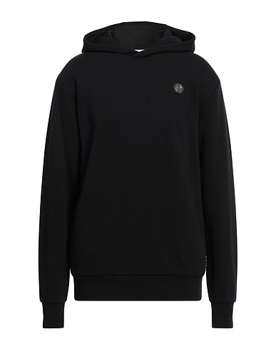 PHILIPP PLEIN Hooded sweatshirt Black 88% Cotton, 12% Polyester