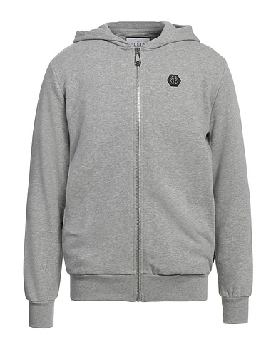PHILIPP PLEIN Hooded sweatshirt Grey 88% Cotton, 12% Polyester