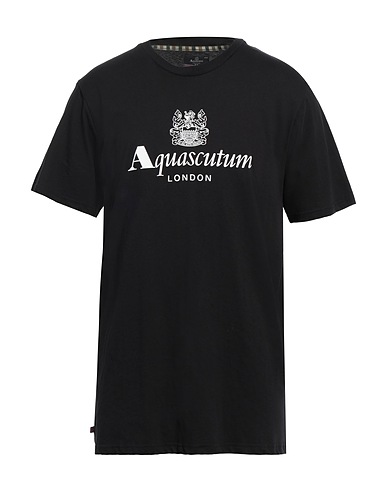 AQUASCUTUM ACTIVE Camiseta Negro 100% Algodón