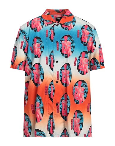 EDWIN Patterned shirt Azure 100% Cotton