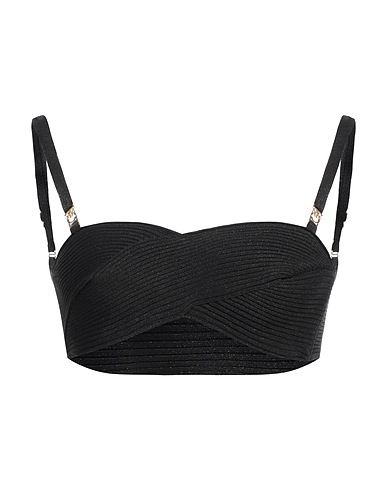 PINKO Top Black 61% Viscose, 24% Polyester, 15% Polyamide