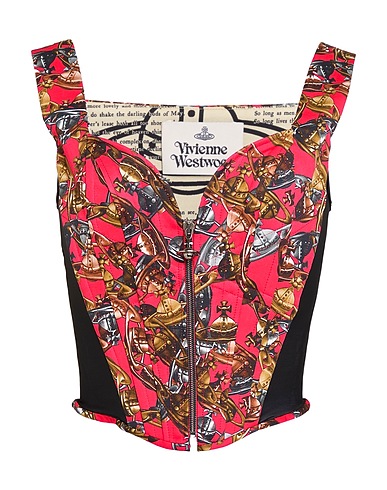 VIVIENNE WESTWOOD Bustier ROSSO 100% Cotton, Polyamide, Elastane