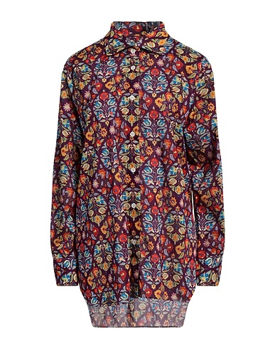 MASSIMO ALBA Camisas y blusas de flores Malva 100% Algodón