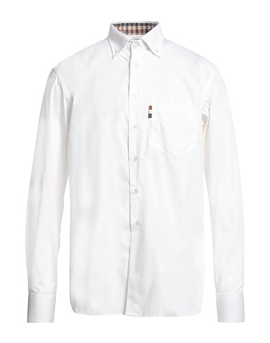 AQUASCUTUM ACTIVE Solid colour shirt White 100% Cotton