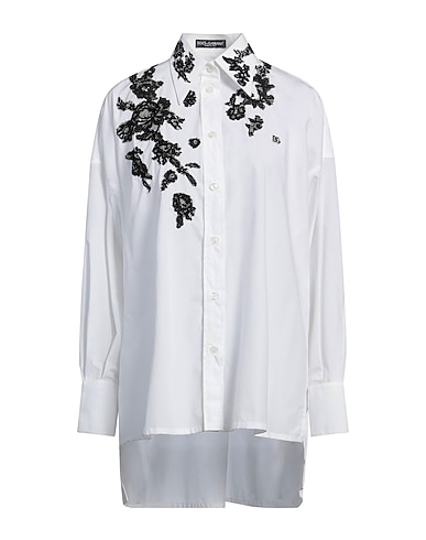 DOLCE&GABBANA Lace shirts & blouses 98% Cotton, 2% Polyester