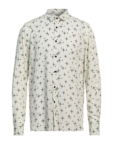 LANEUS Patterned shirt Ivory 100% Viscose