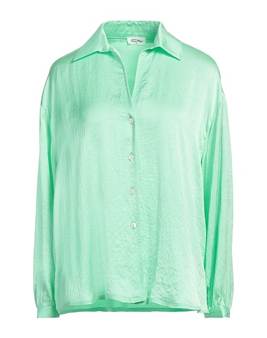 AMERICAN VINTAGE Solid color shirts & blouses Green 100% Acetate