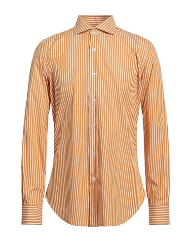 BARBA Napoli Striped shirt Camel 100% Cotton