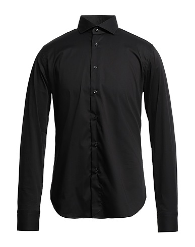 6167 Solid color shirt Black 78% Cotton, 16% Polyamide, 6% Elastane