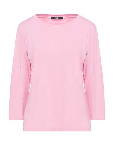WEEKEND MAX MARA Basic T-Shirt Pink 95% Cotton, 5% Elastane