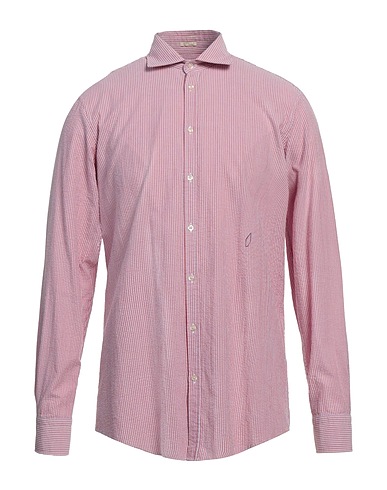 MASSIMO ALBA Striped shirt Coral 100% Cotton