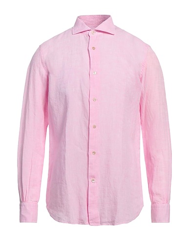 MAZZARELLI Linen shirt Pink 100% Linen