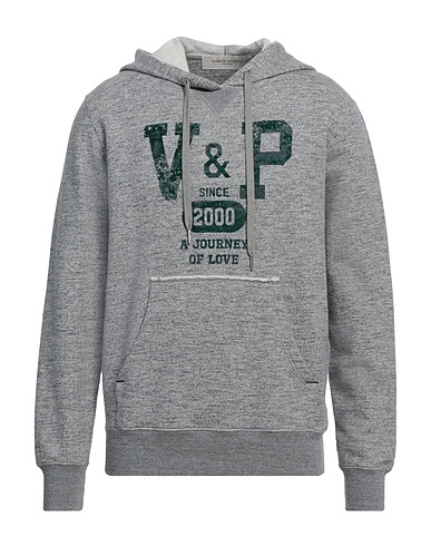 GOLDEN GOOSE Hooded track jacket  Grey 100% Cotton, Elastane