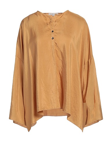 SHIRT C-ZERO Silk top Camel 100% Silk
