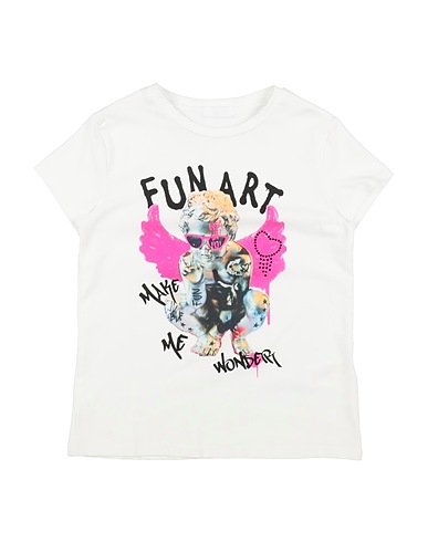 FUN & FUN T-shirt White 95% Cotton, 5% Elastane