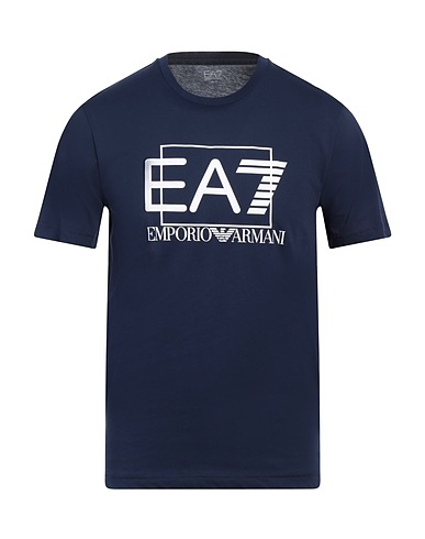 EA7 T-shirt Midnight blue 100% Cotton