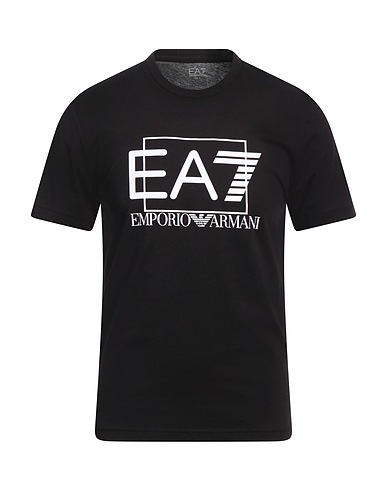 EA7 T-shirt Black 100% Cotton