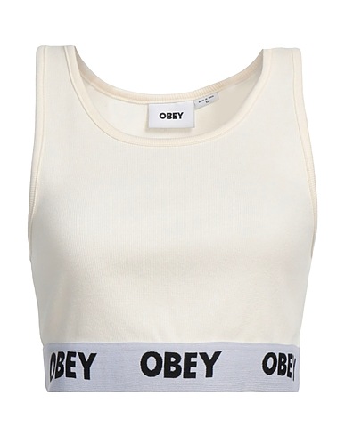 OBEY Top Avorio 95% Cotone, 5% Elastan