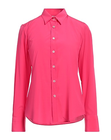 CALIBAN Solid colour shirts & blouses Fuchsia 93% Silk, 7% Elastane