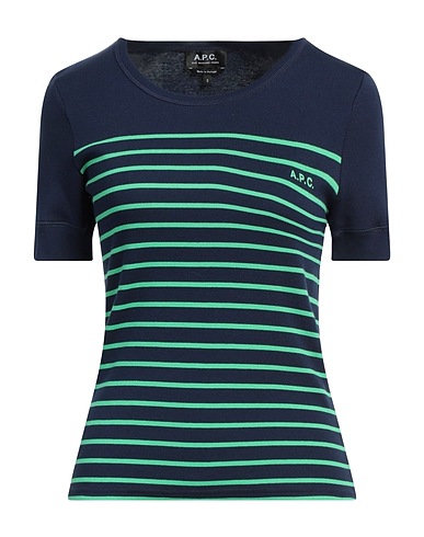 A.P.C. T-shirt Blu navy 100% Cotone