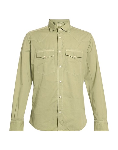 MASTRICAMICIAI Camicia in lino Verde salvia 50% Lino, 50% Cotone