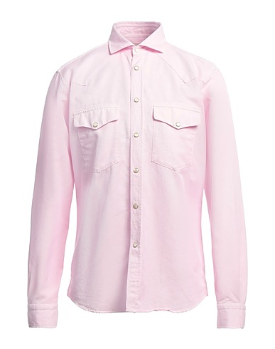 MASTRICAMICIAI Linen shirt Pink 50% Linen, 50% Cotton