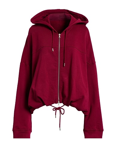 DRIES VAN NOTEN Hooded sweatshirt Burgundy 100% Cotton