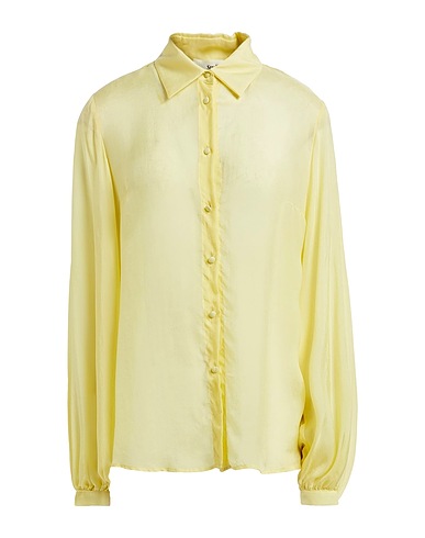 SUOLI Solid color shirts & blouses Pastel yellow 100% Cupro