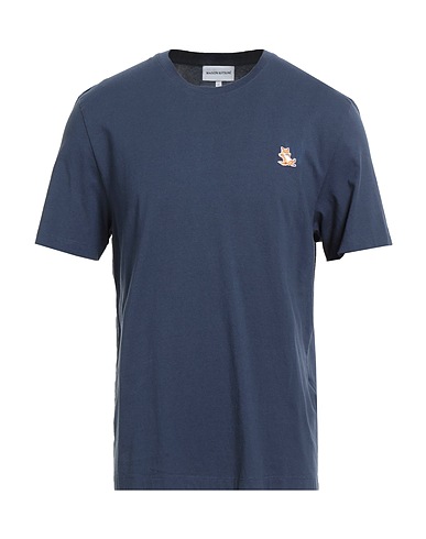MAISON KITSUNÉ Basic T-Shirt Slate blue 100% Cotton