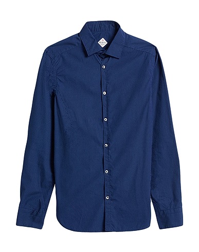 LIBERTY ROSE 柄入りシャツ ミッドナイトブルー コットン 100%