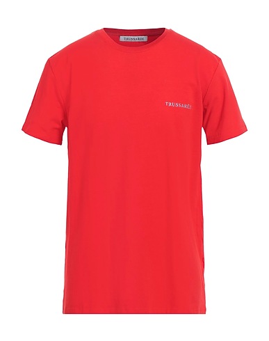 TRUSSARDI Basic T-Shirt Red 95% Cotton, 5% Elastane