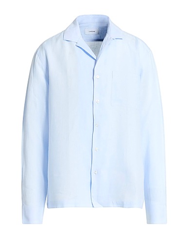 LARDINI Solid colour shirt CELESTE 100% Linen