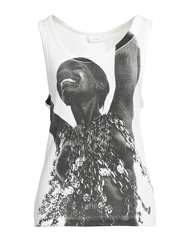 RABANNE Vest White 97% Cotton, 3% Elastane